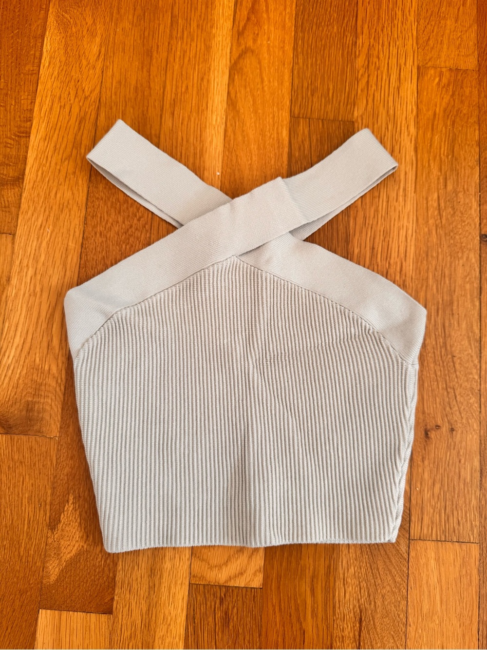 Aritzia Cross-Back Ribbed Crop Top